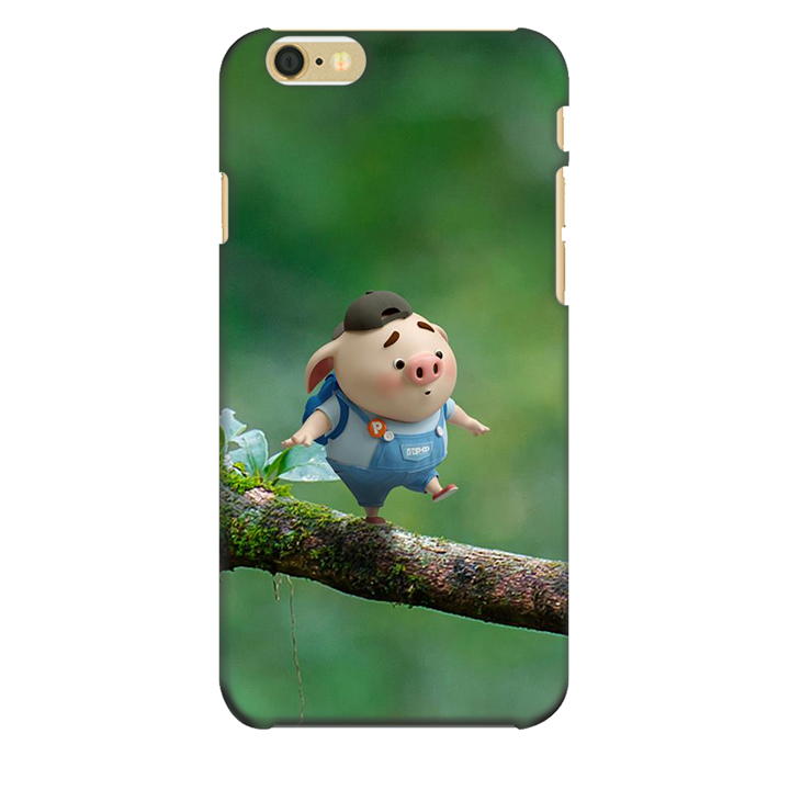 Ốp lưng nhựa cứng nhám dành cho iPhone 6 in hình Heo Vượt Thử Thách