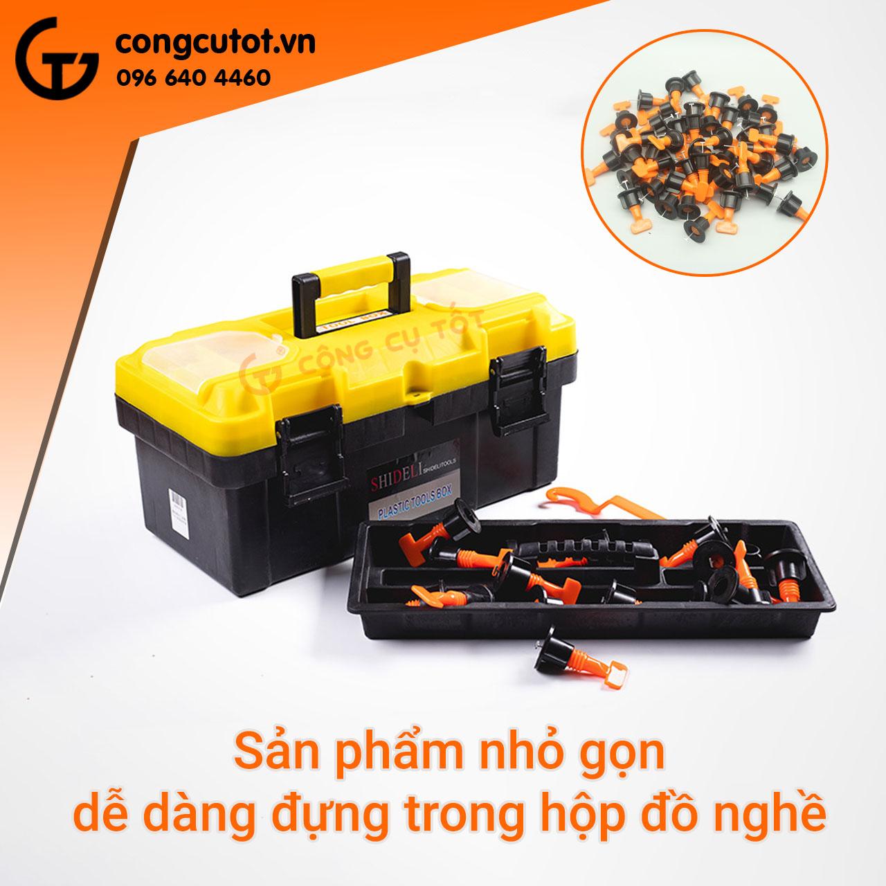 Túi 50 ke vít cân bằng ốp phẳng gạch TẶNG cờ lê móc