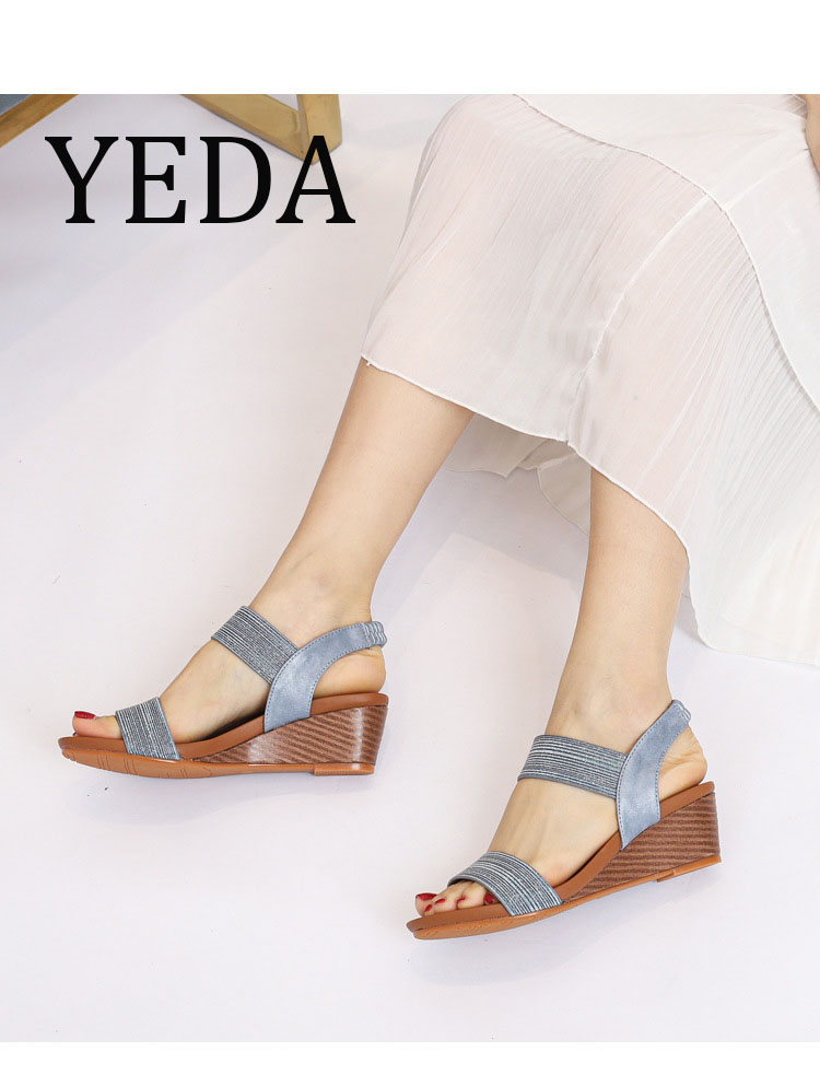 Giày quai ngang nữ giày sandals nữ dép quai hậu nữ cao 5 cm - 1418-169A