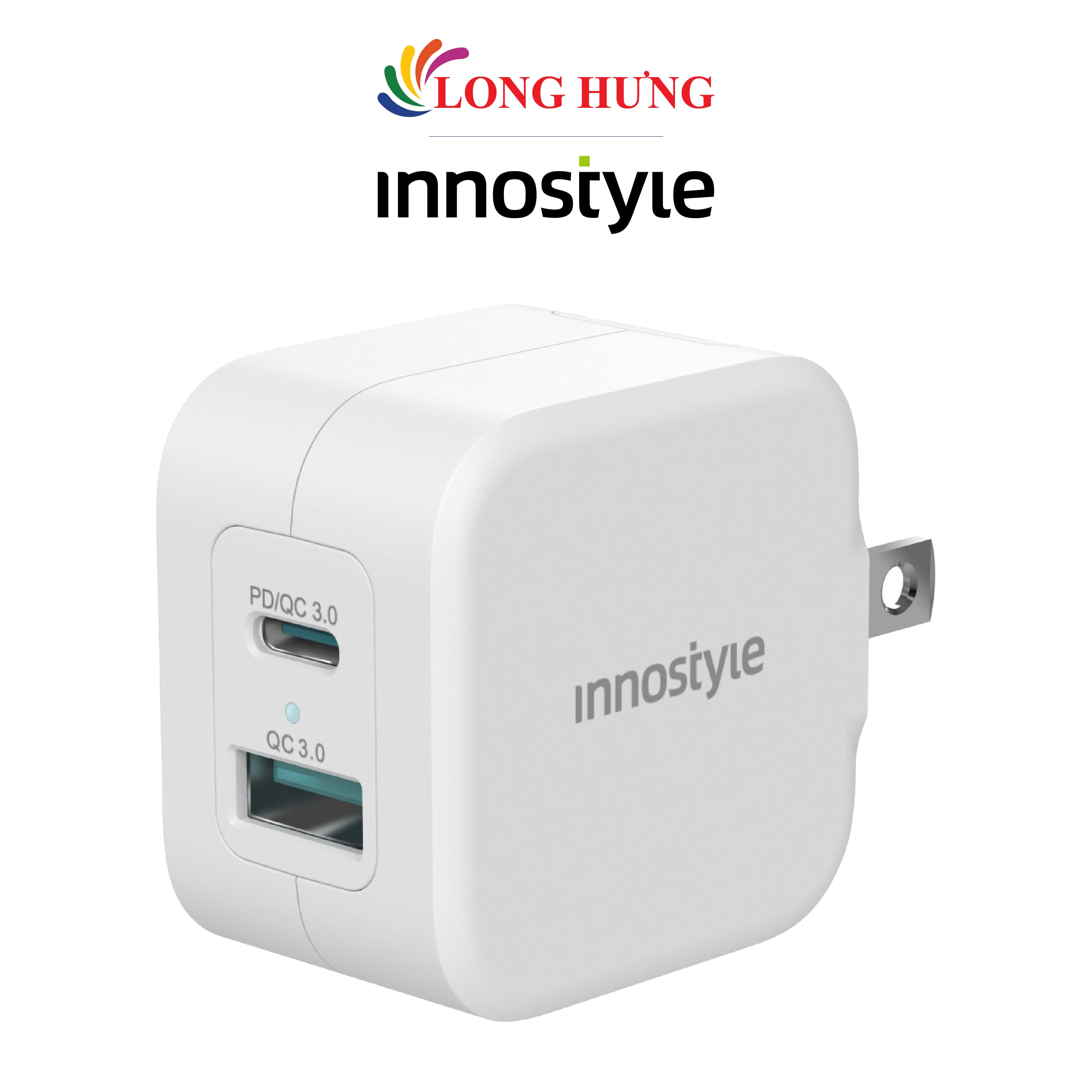 Cốc sạc Innostyle Minigo Pro III 1USB 1Type-C PD20W IC20-2PDWHI - Hàng chính hãng