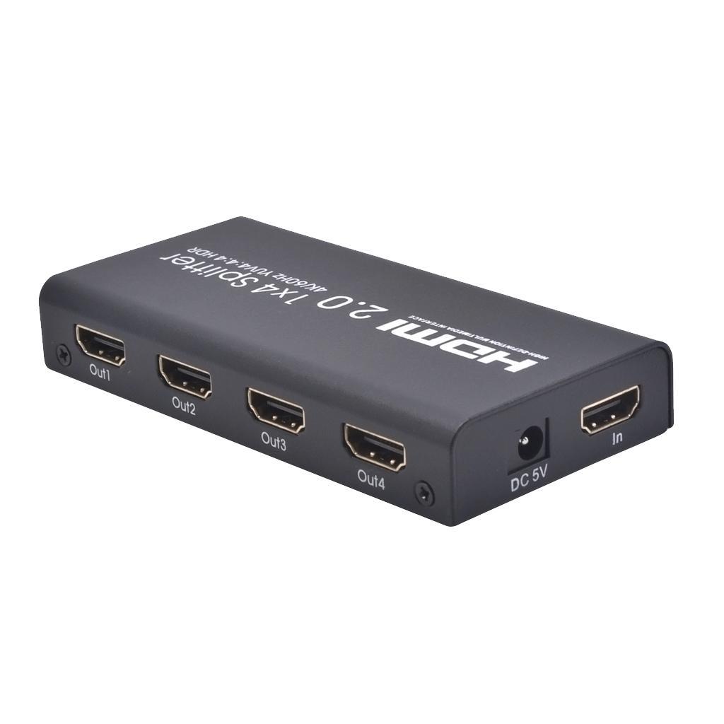 HDMI Splitter 1 In 4 Out 4K/60HZ HDMI Switch Box Switcher Adapter UK Plug
