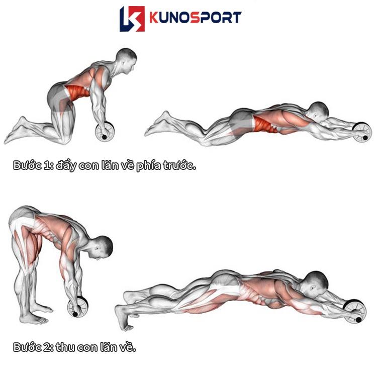 Con lăn tập cơ bụng một bánh ABS tập gym giảm mỡ bụng sẵn chắc cơ thể tập hiệu quả tại nhà - KN03