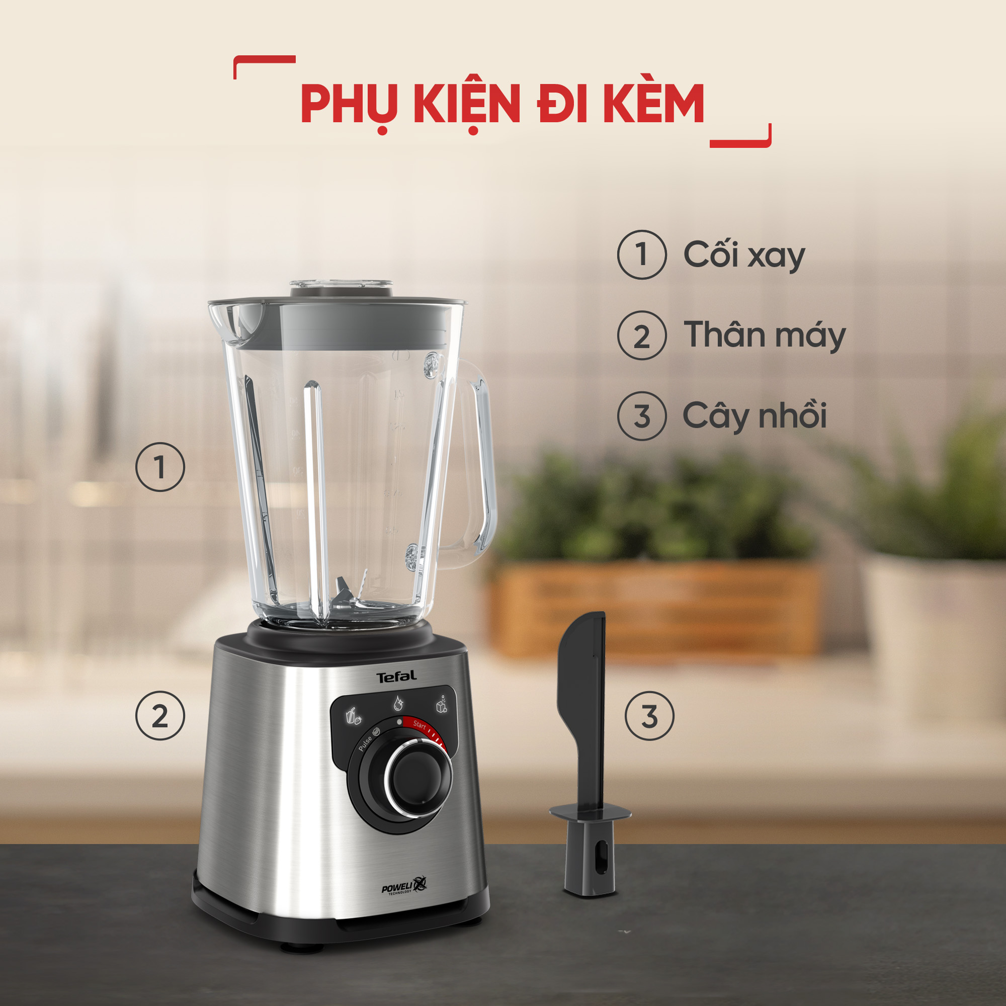 Máy xay sinh tố Tefal PerfectMix BL871D31 - Hàng chính hãng