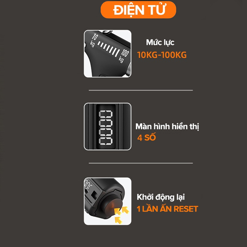 Kìm Bóp Tay, Kìm Tập Cơ Tay, Dụng Cụ Tập Gym Tại Nhà Điều Chỉnh Lực Có Đếm 10-100kg, Kìm Bóp Tay Thông Minh Đếm Số Tập Thể Dục Tại Nhà Và Văn Phòng Giao Màu Ngẫu Nhiên