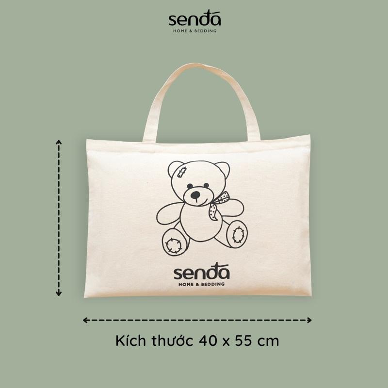 Túi đựng set chăn ga gối cho bé hình gấu Teddy Sen Đá Home Bedding (Quà tặng khi mua Set chăn ga gối đi học)