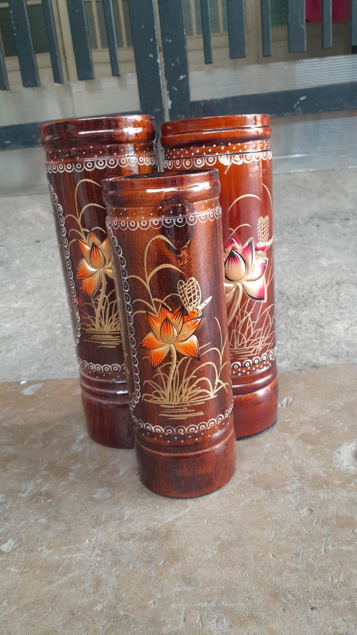 Ống đựng nhang gỗ cao 20cm