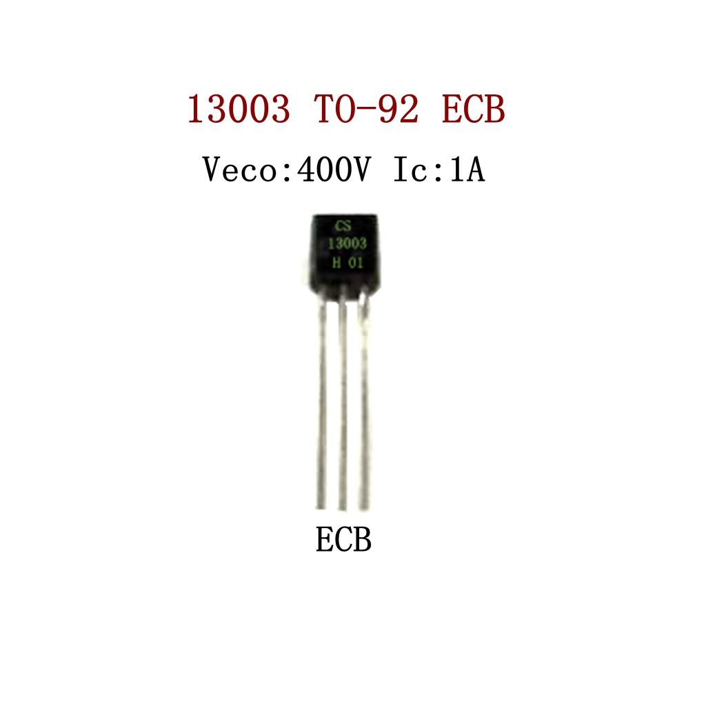 100 Miếng Điện Tử Hiện Nay Bóng Bán Dẫn Triode 13003 400V 1A 0.8 W NPN TO-92
