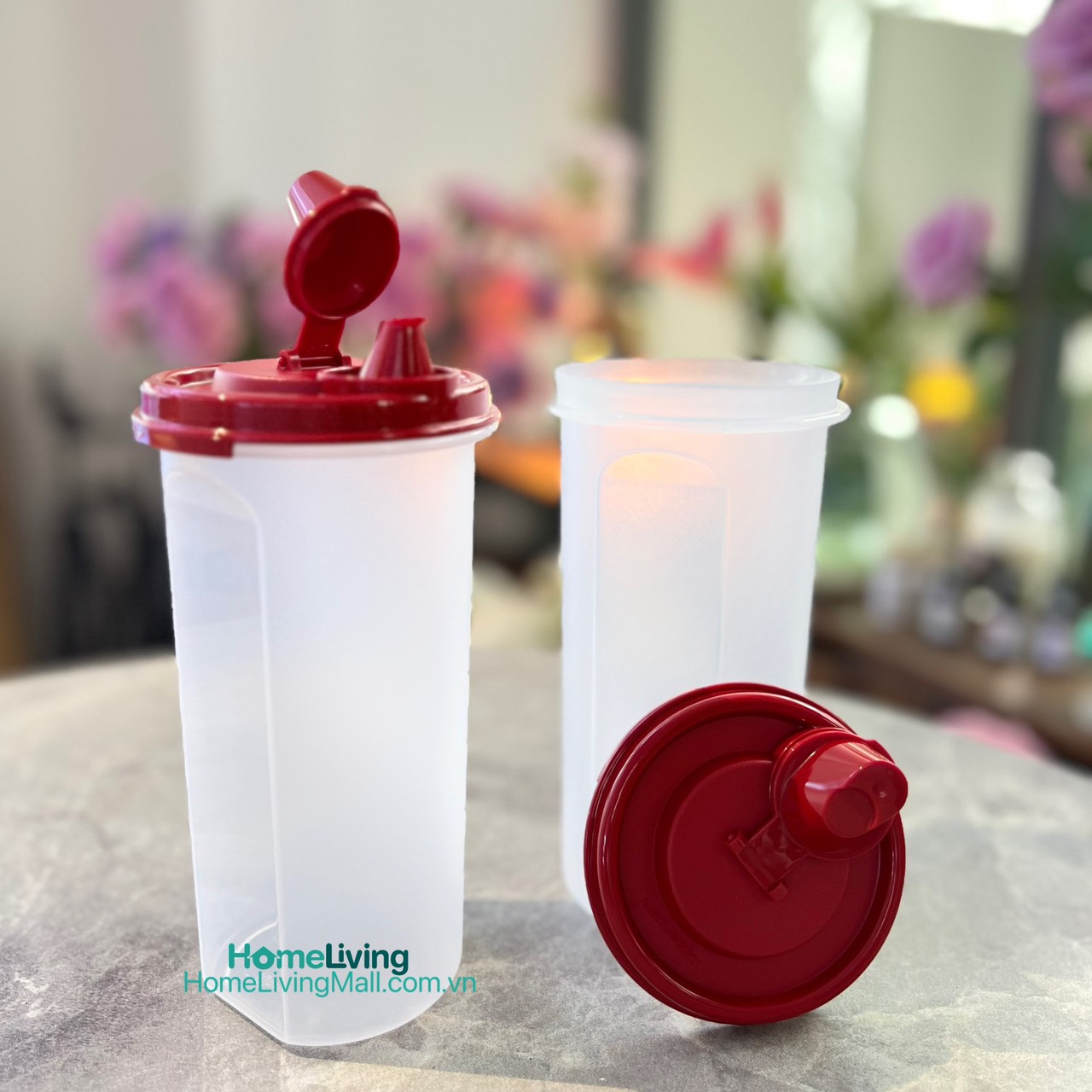 Bộ 2 Bình Dầu Tupperware Stor N Pour 650ml