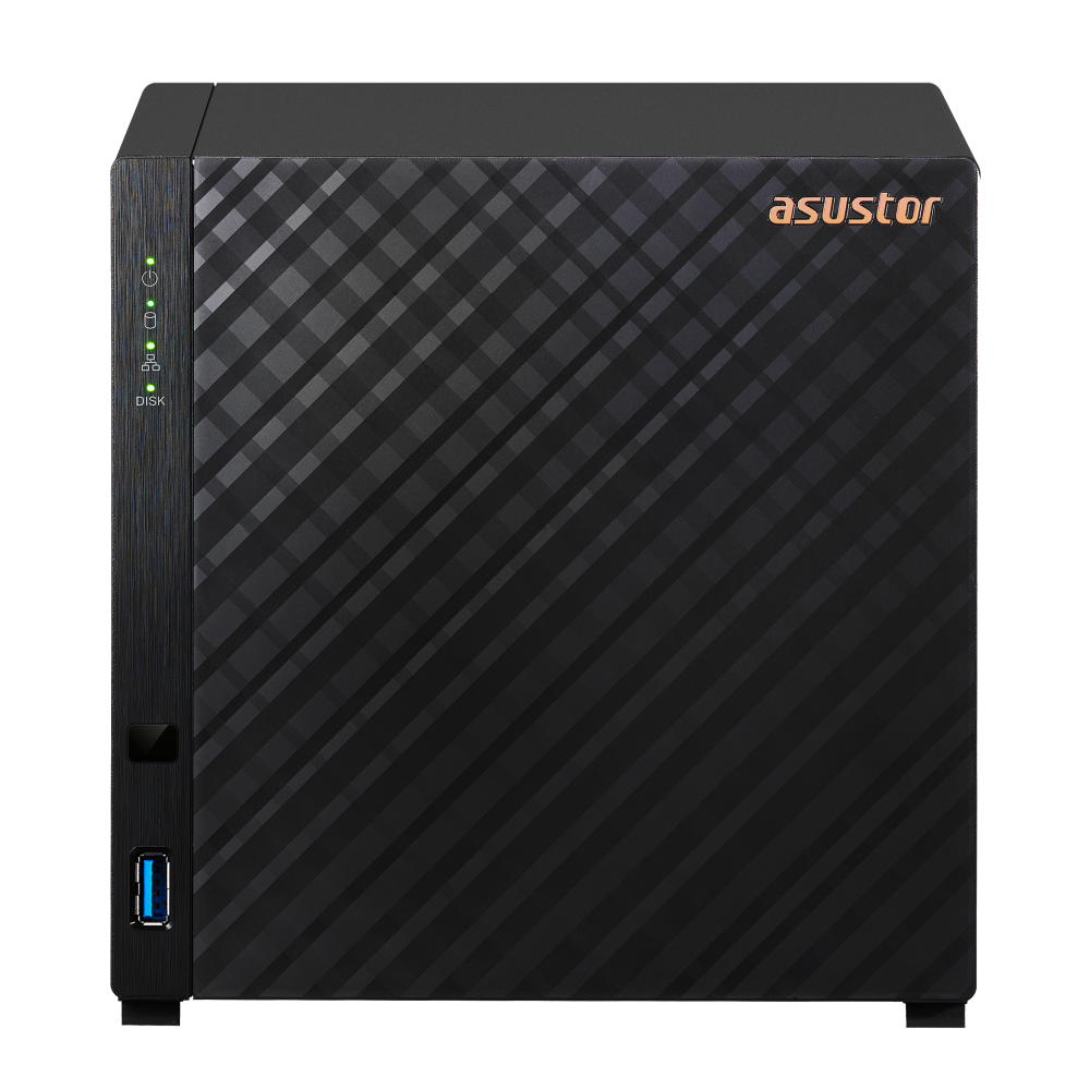 Bộ lưu trữ mạng NAS Asustor Drivestor4 AS1104T CPU ARM Quad-core, 1GB Ram, 2.5Gbps, 4 khay ổ cứng - Hàng chính hãng