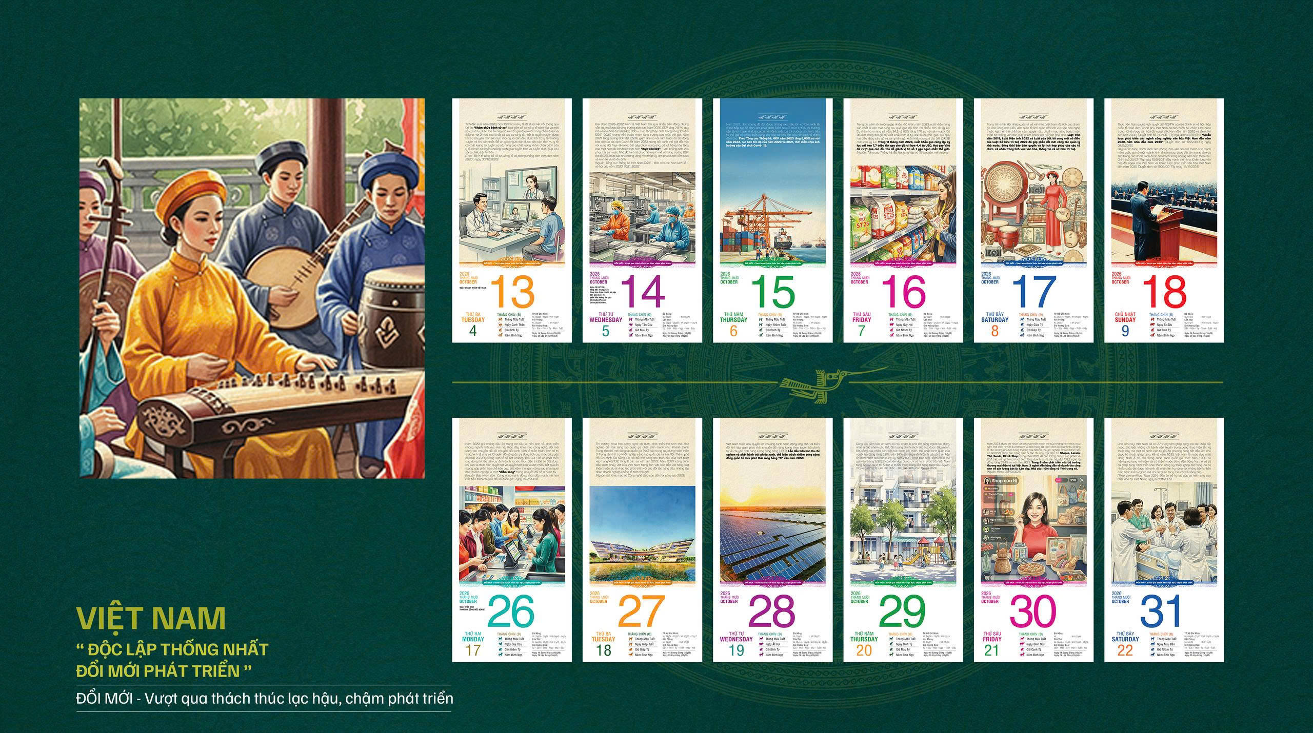 LỊCH TƯỜNG : VIỆT NAM “ĐỘC LẬP THỐNG NHẤT ĐỔI MỚI PHÁT TRIỂN” – Liên Việt Books