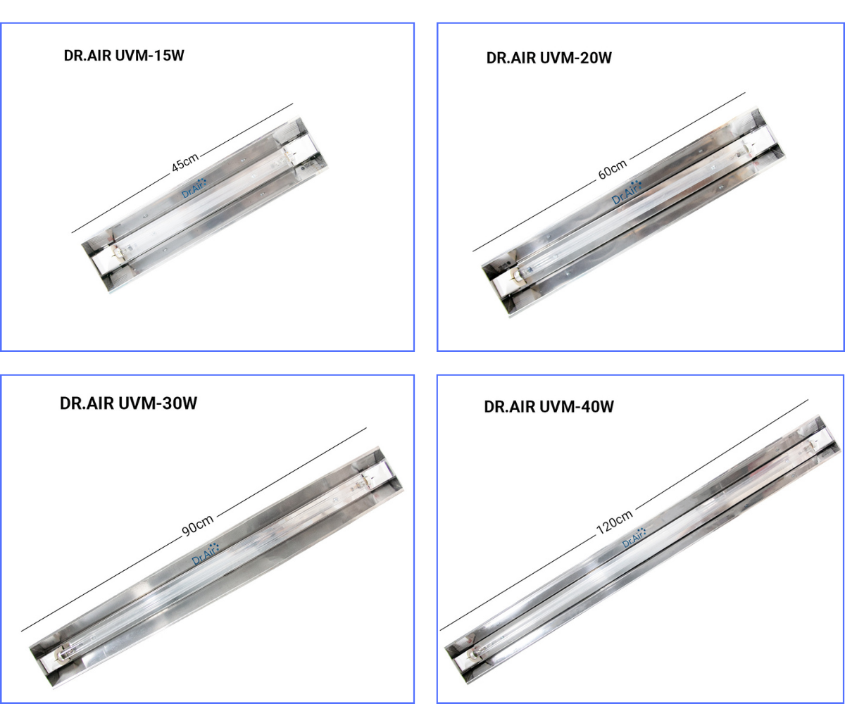 Đèn UV khử trùng treo tường Drzone Ozone is Life Dr.AirUVM công suất 15W-45W - Hàng chính hãng