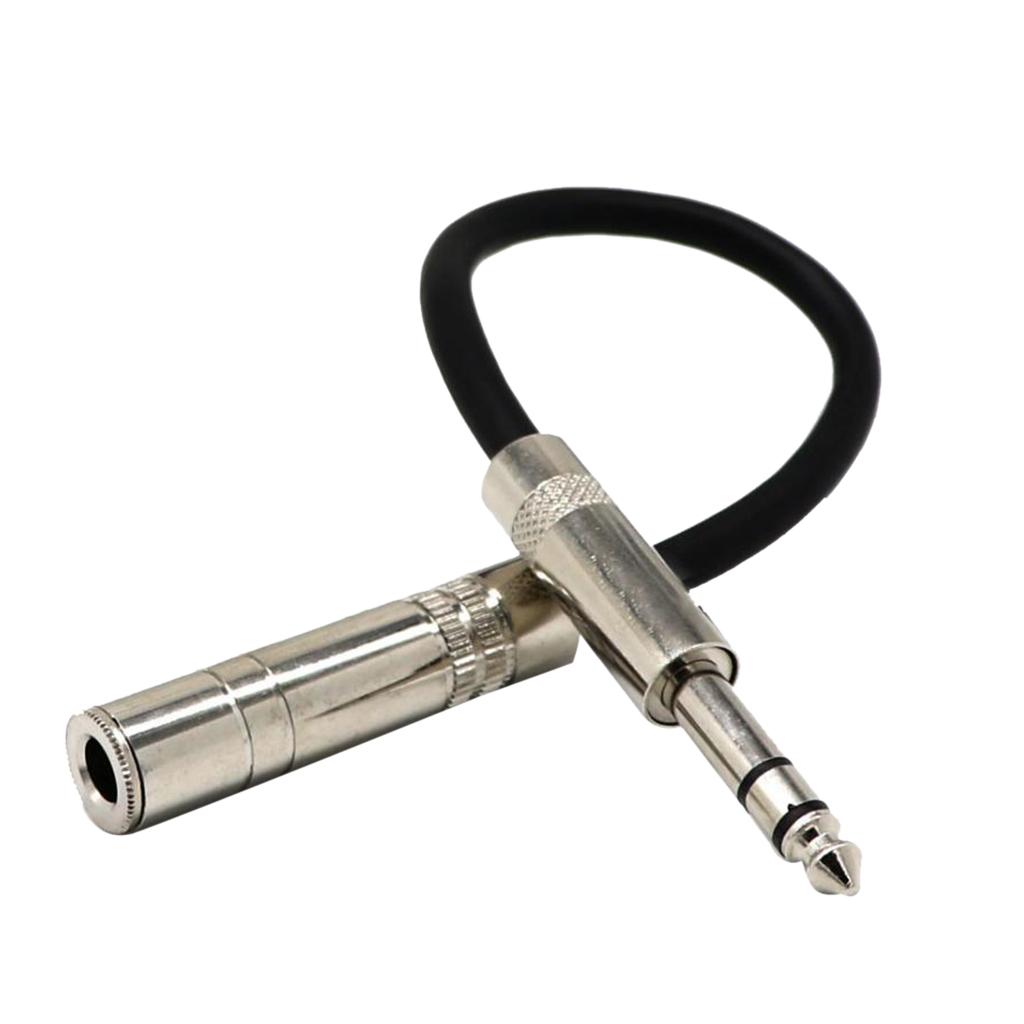 6.35mm Stereo Plug Male to 6.35mm Female cable, Audio Cable Stereo Cord, Extension cord, 0.2m