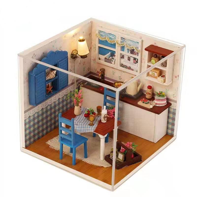 Mô hình nhà gỗ búp bê DIY - Warm Coffe Time M005