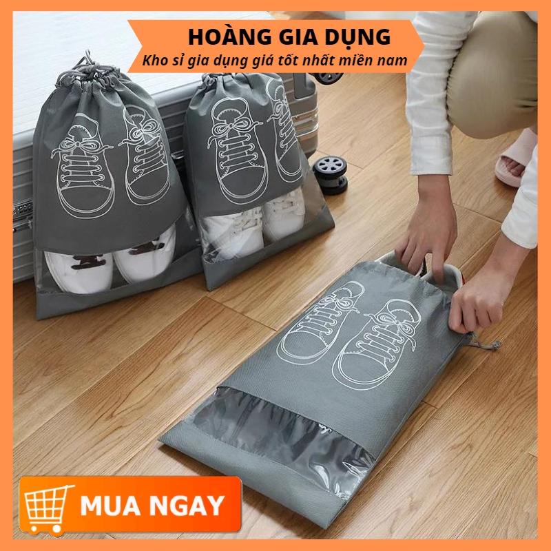 Túi Vải Đựng Giày Đá Bóng Đựng Giày Dép Du Lịch Dã Ngoại Dây Rút Chống Bụi H138