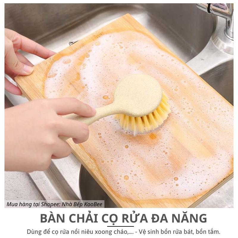 Bàn chải cọ rửa xoong nồi, bồn rửa chén bát, chà sàn, mặt bếp, bồn tắm cán dài - Chổi cọ vệ sinh KooBee (CSNC14)