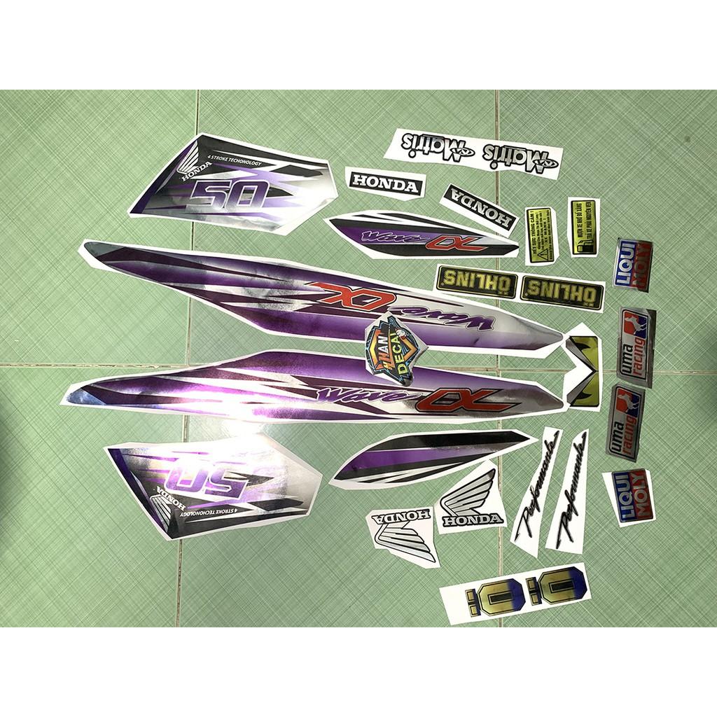 Tem wave 50 S tím bạc crom 2006-2021