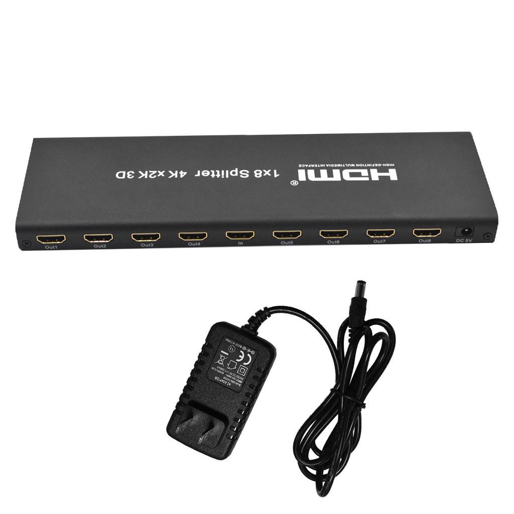 1Piece US Plug   1 In 8 Out 4K 2k 3D  Switcher Distributor