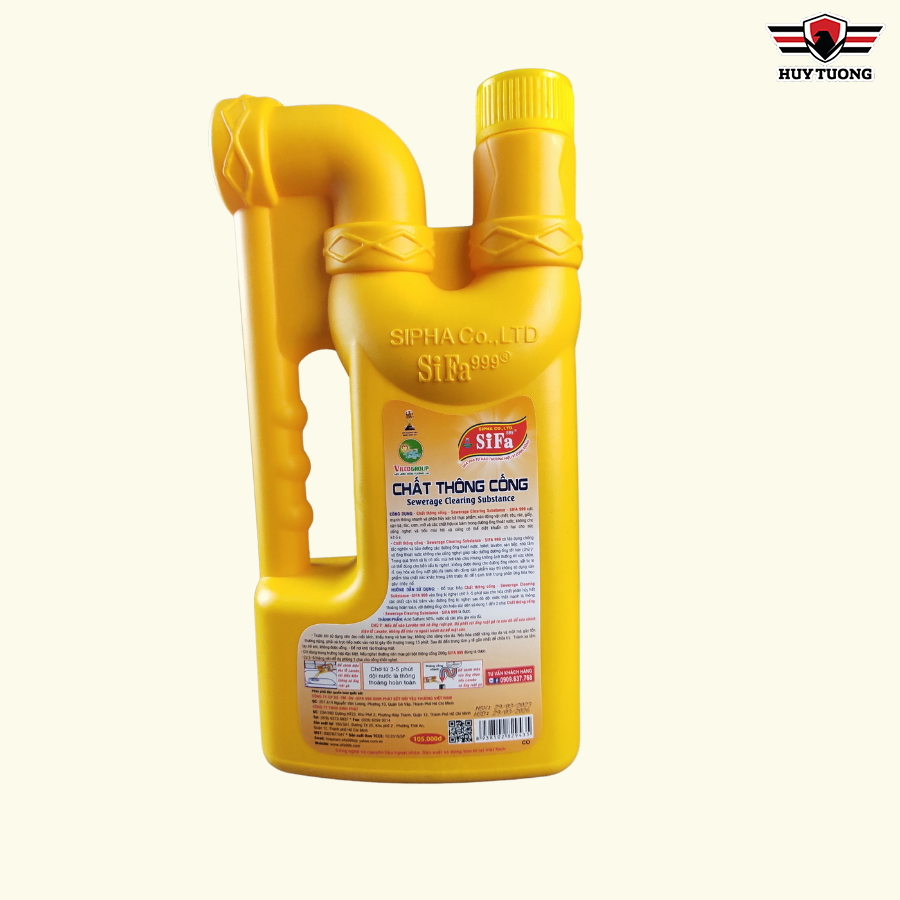 Chất thông tắc cực mạnh 5 phút siêu nhanh SIFA Cầu - Cống 1.06kg thể tích thực 900ml cao cấp - thế hệ mới
