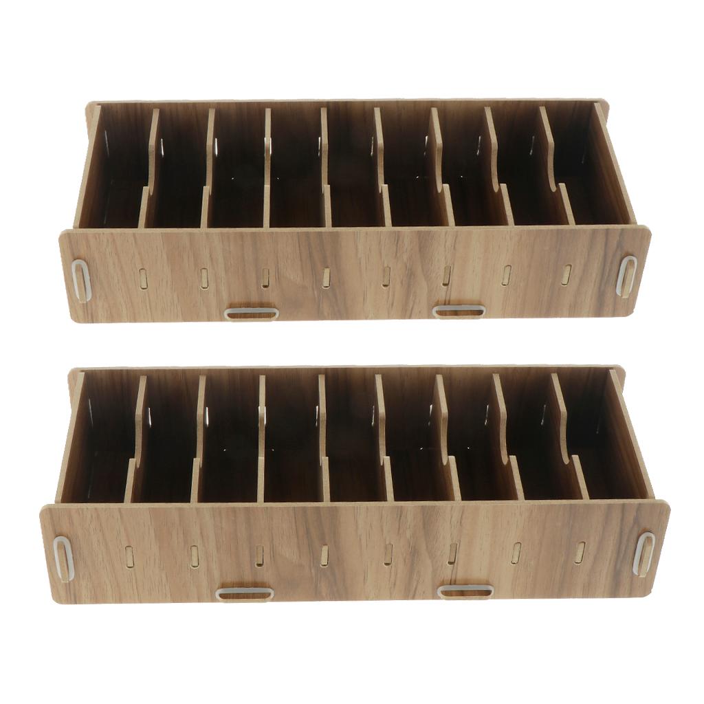 2 Pieces Business Cards Storage Box Case Organizer Office Organization