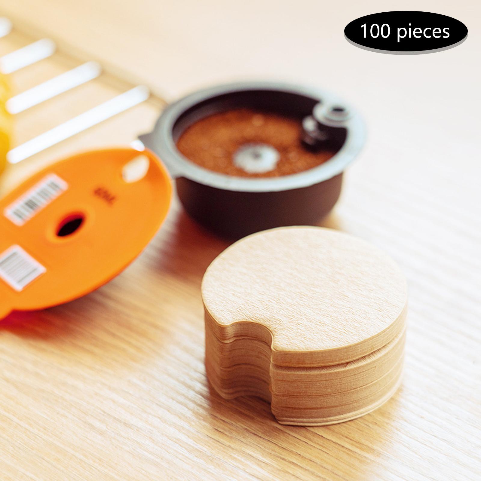 Set of 100 Coffee Filter Paper Coffee Machine Accessories for Bosch Capsule