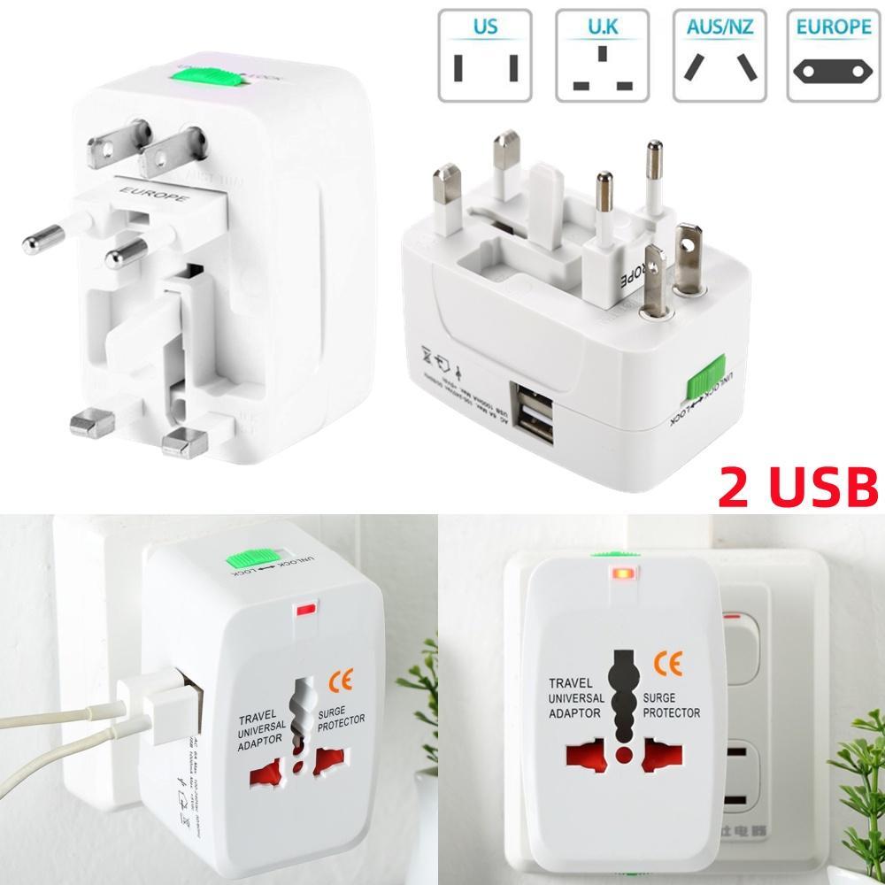 Phích Cắm Chuyển Đổi 2 Cổng USB 10A 250V