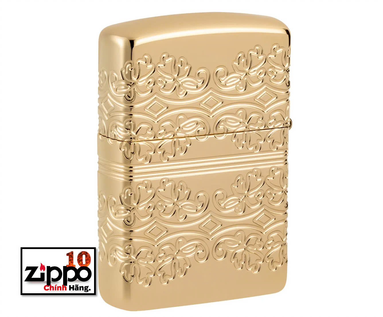 Bật lửa Zippo 46301 Lucky Clover Design - Chính hãng 100%