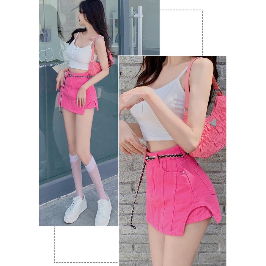 [L2M] Quần short GÂN XẺ GÓC lưng cao chất liệu kaki co giãn siêu tôn dáng năng động - Đen, Đen