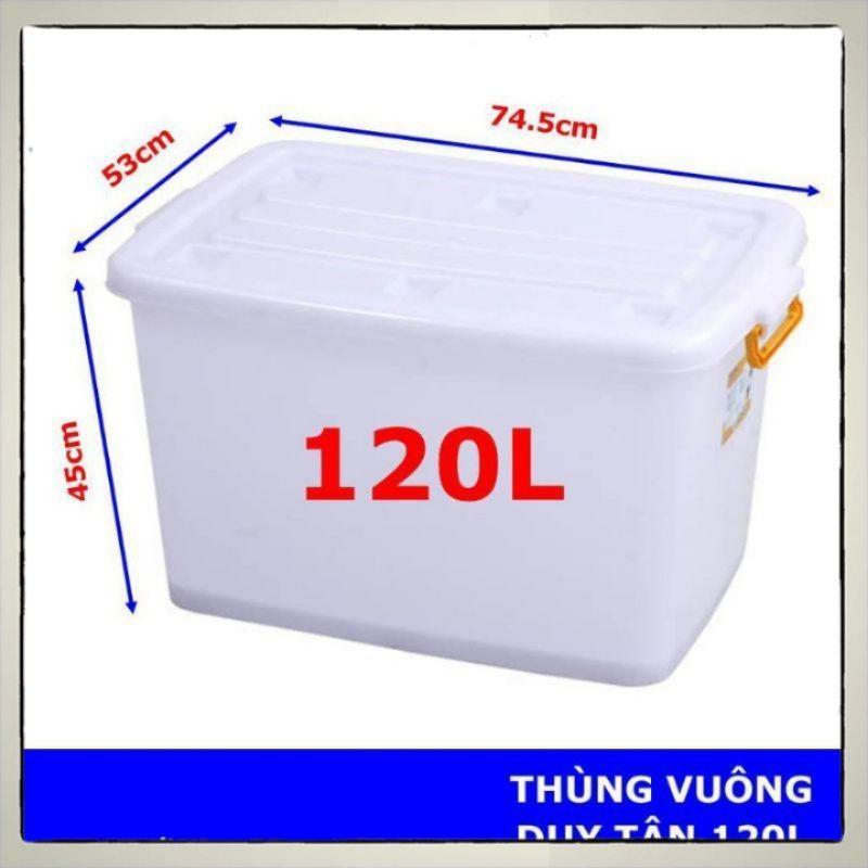 Thùng nhựa có bánh xe Duy Tân 120L 74.5*53*45cm