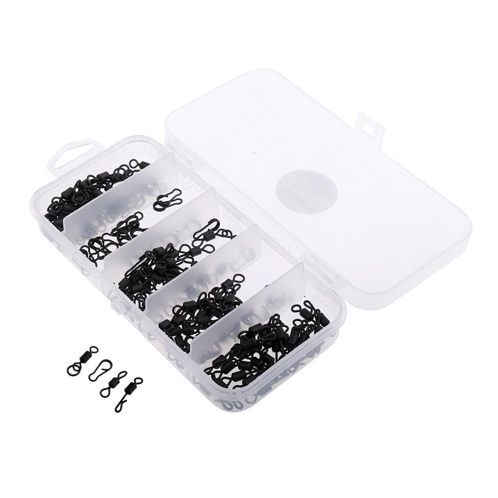 150pc Fishing Swivel Snap Connector Quick Change Swivel Tackle Set