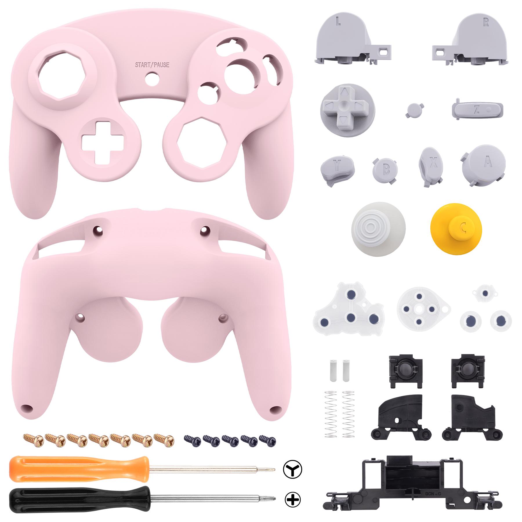 Tùy dụng Tùy chỉnh Tấm ốp lưng, nắp vỏ thay thế vỏ bọc với các nút cho Nintendo Gamecube Controller màu: hoa anh đào màu hồng