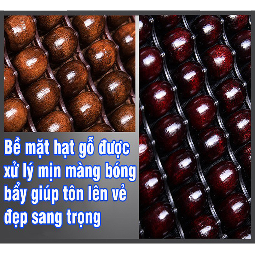 Đệm Lót Ghế Ôtô Tản Nhiệt Chống Nóng Lưng Cao Cấp, Phối Hạt Sang Trọng, Thời Trang, Hỗ Trợ Massage Thư Giãn