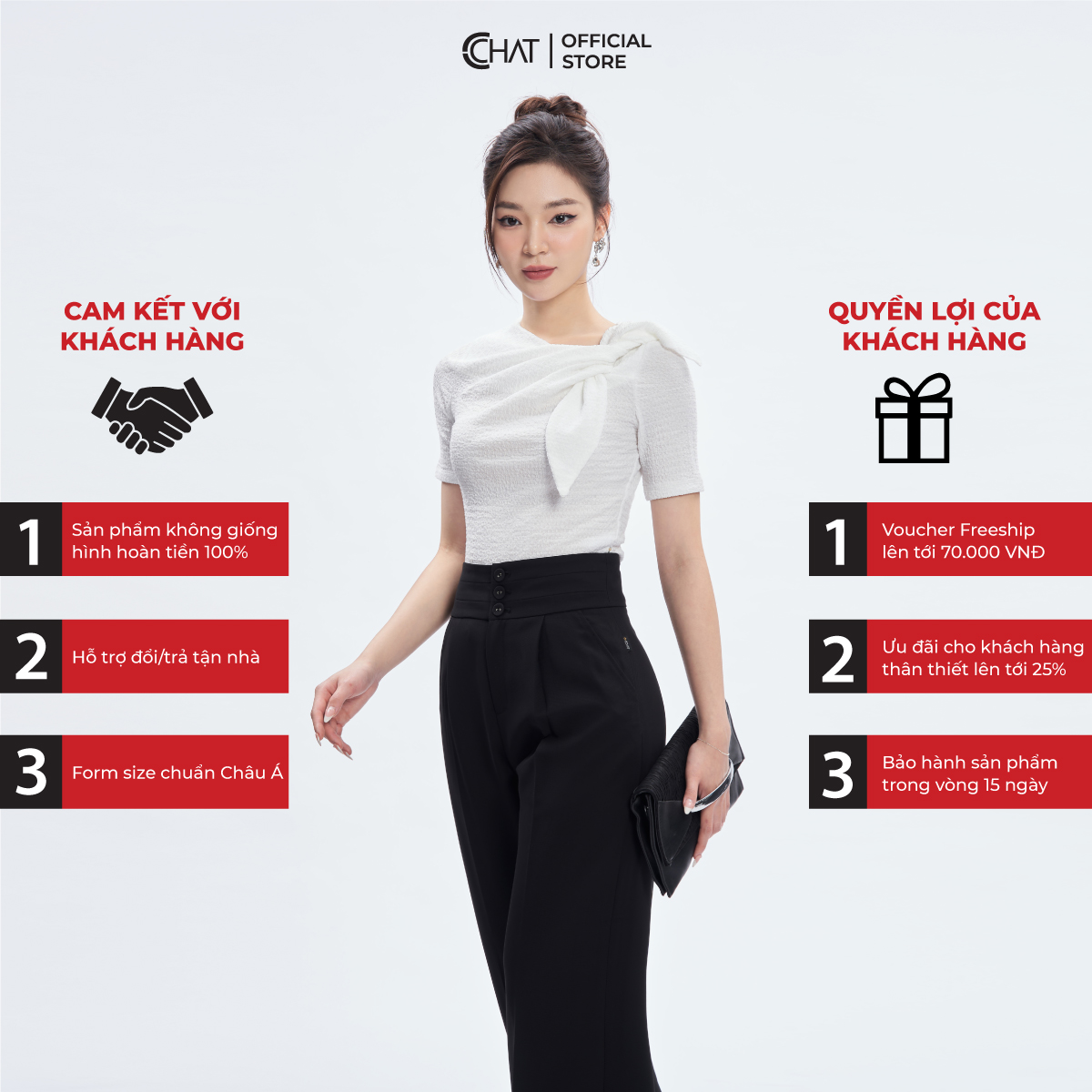Quần Ống Rộng Kiểu Bản Cạp To 3 Cúc Chất Tuytsi Cao Cấp 53QDS2010ST