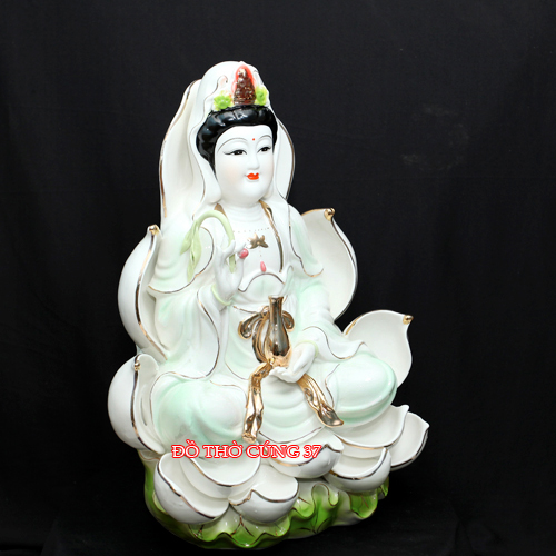 TƯỢNG QUAN ÂM MEN SỨ - SEN
