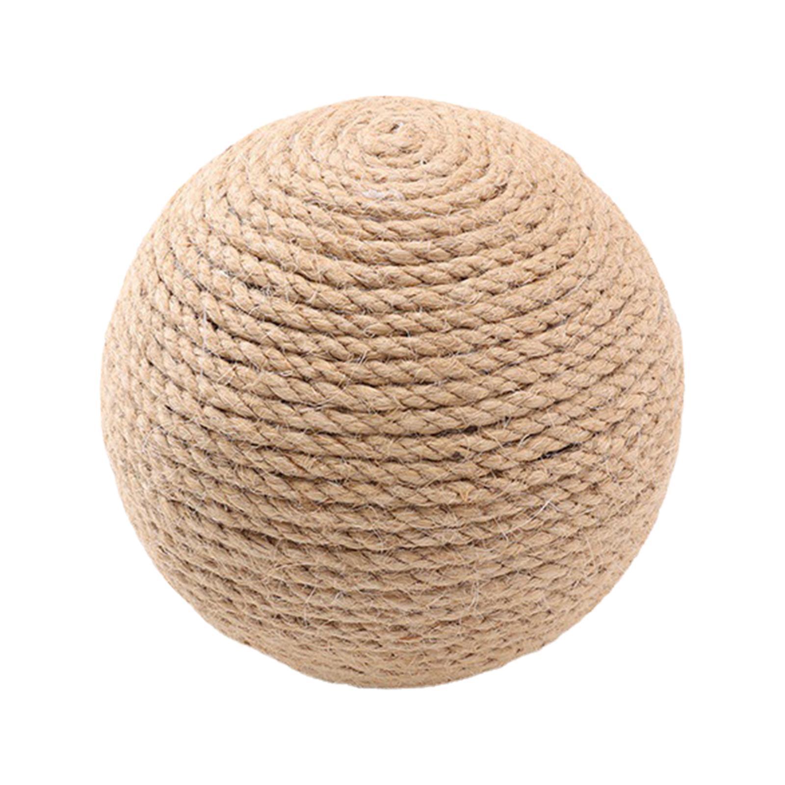 Cat Scratching Ball Sisal Rope Funny Wear Resistant Exercise Stable Grind Claw Cat Scratcher Ball Kitten Interactive Toy