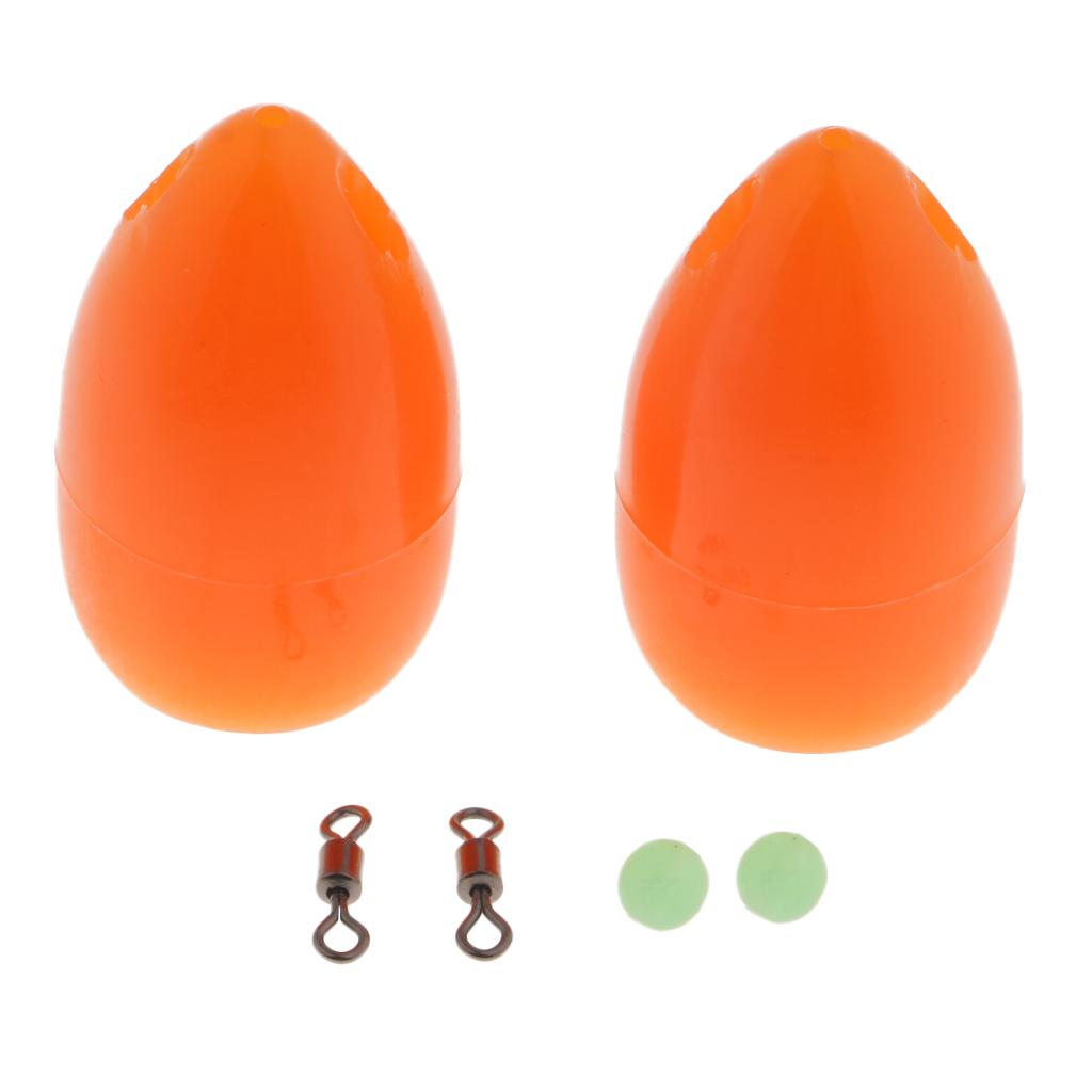 2pcs Bombarda Float Carp Coarse Trout Bass Sea Lure Fishing Tackle Orange