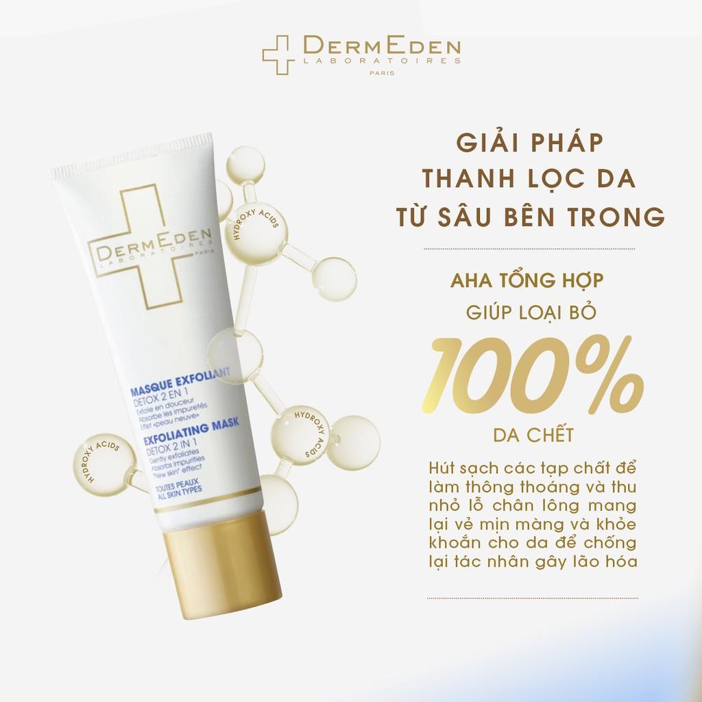 Mặt nạ đất sét giảm mụn đầu đen, kiềm dầu DERMEDEN Exfoliating Mask AHA 50ml [HSD 8/2024]