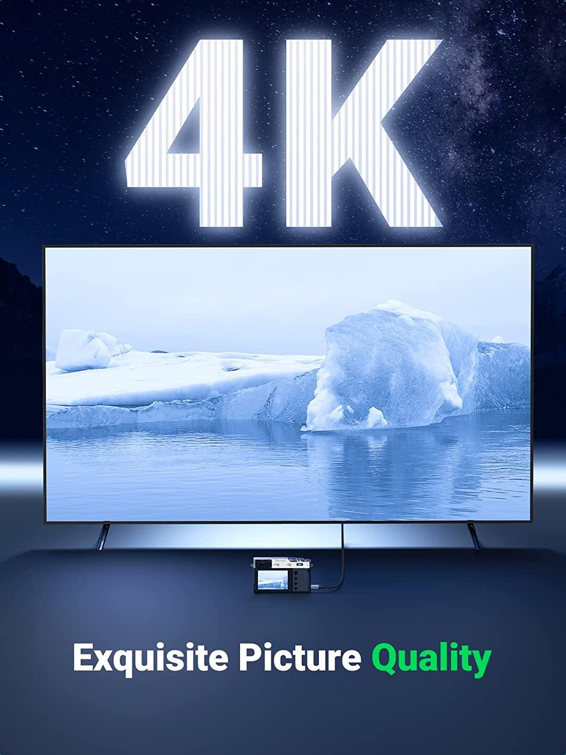 Ugreen UG10550HD109TK 1M 4k 60hz Cáp chuyển Micro HDMI sang HDMI đầu kim loại dài 1M - HÀNG CHÍNH HÃNG