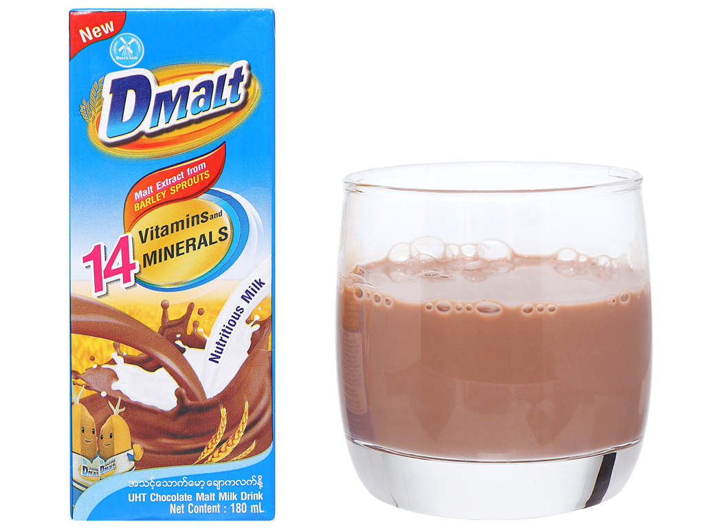 Thùng 48 Hộp Sữa Cacao Lúa Mạch DMALT (180ml/Hộp) Nhập Khẩu