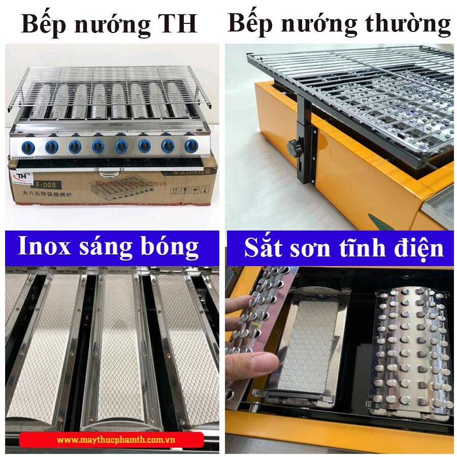 Bếp nướng gas hồng ngoại 4 họng ngắn