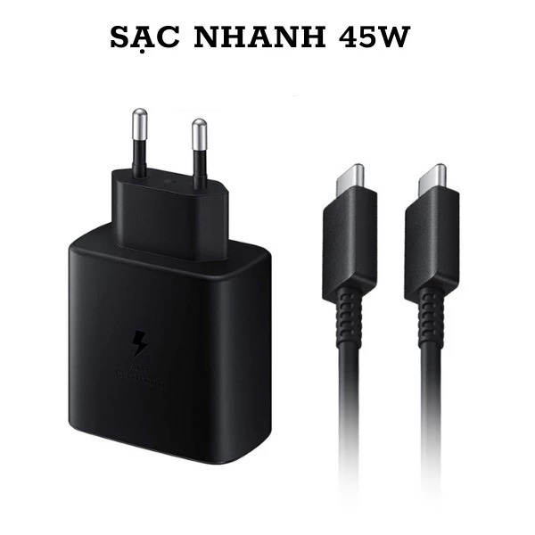 Bộ sạc siêu nhanh PD 45W gồm đầu sạc và cáp sạc data cho Điện thoại sạc siêu nhanh USB C type C - miếng lót chuột