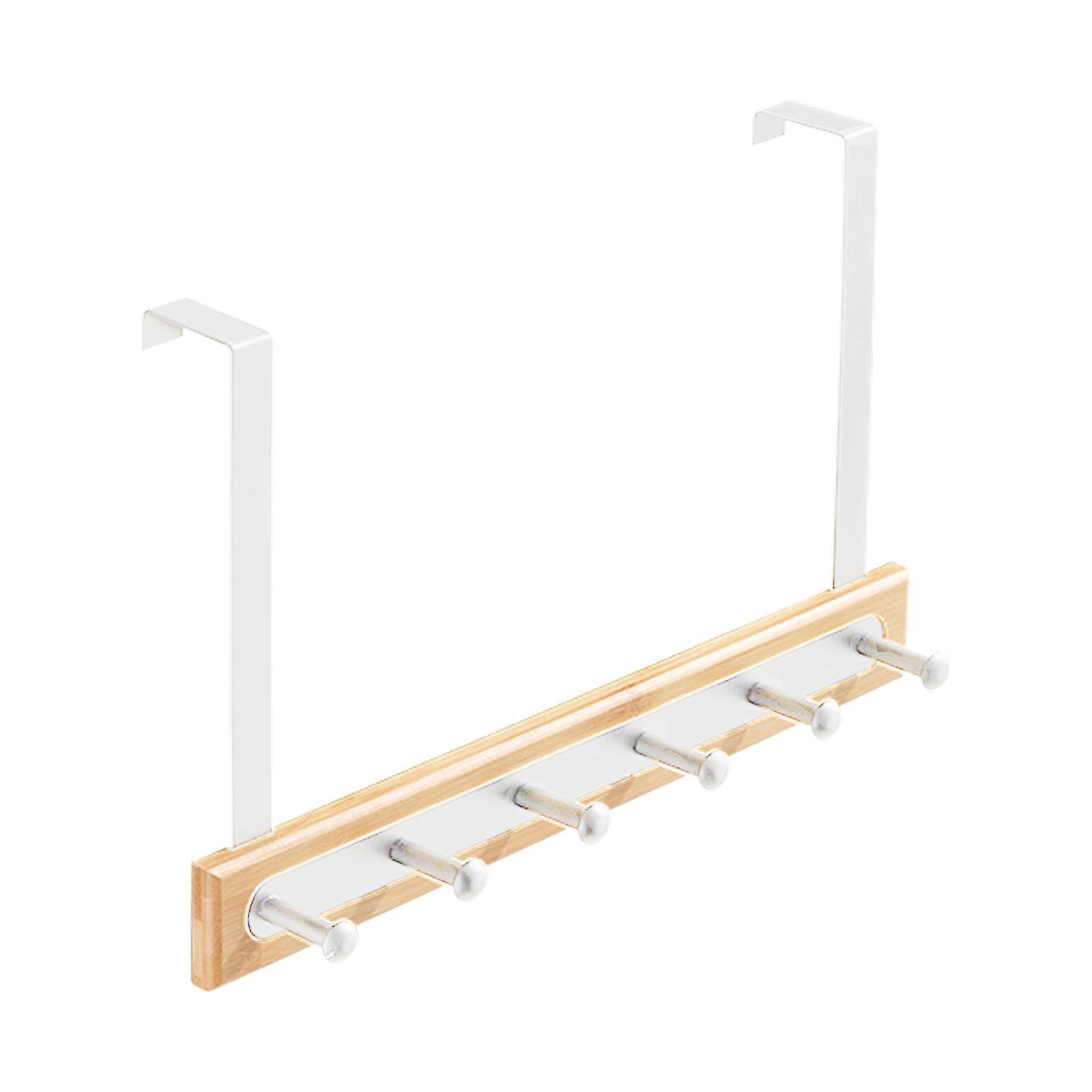 Over Hook Behind Back of Door Organizer Hooks Over Door Towel Rack Bathroom Home Organizer for Hanging Coat Handbag Hat Robe Towels,