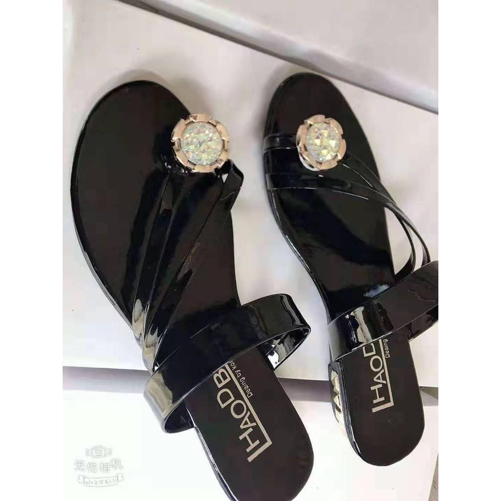 SANDAL NỮ XỎ NGÓN ĐÍNH ĐÁ DÂY BÓNG SÁNG ĐẸP