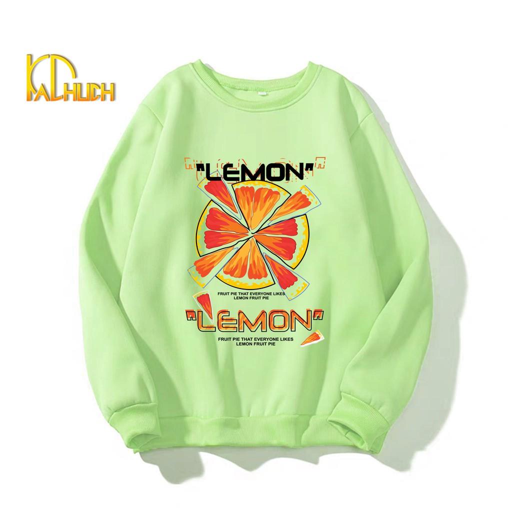 ÁO SWEATER NỮ IN LEMON (NHIỀU MÀU)