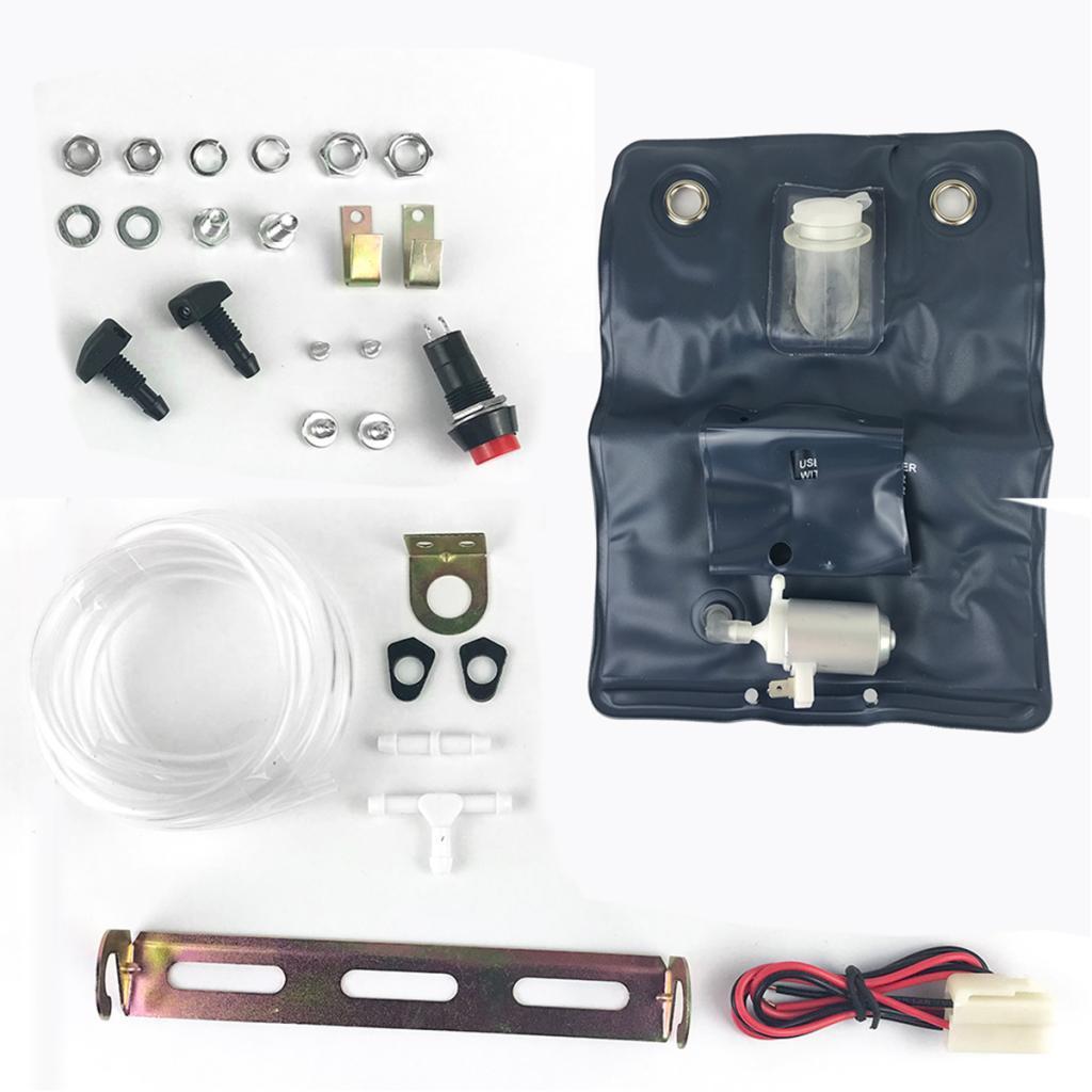 12V 1.1L Washer Pump Motor Windshield Wiper Washer Nozzle for Truck