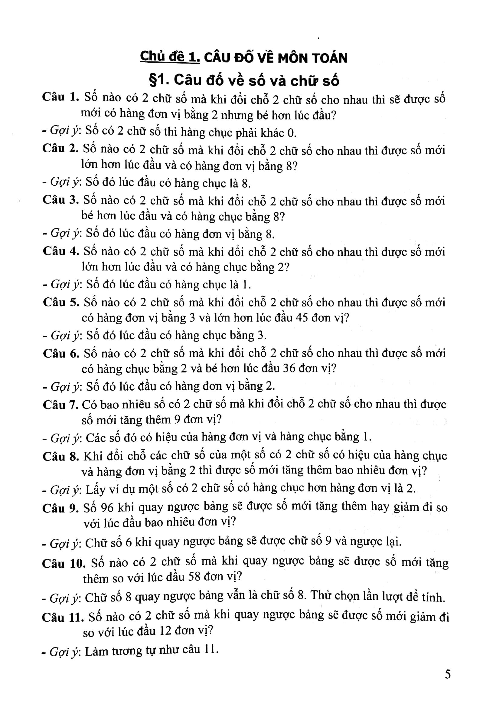 500 Câu Đố - Giúp Học Sinh Lớp 2 Phát Triển Trí Thông Minh