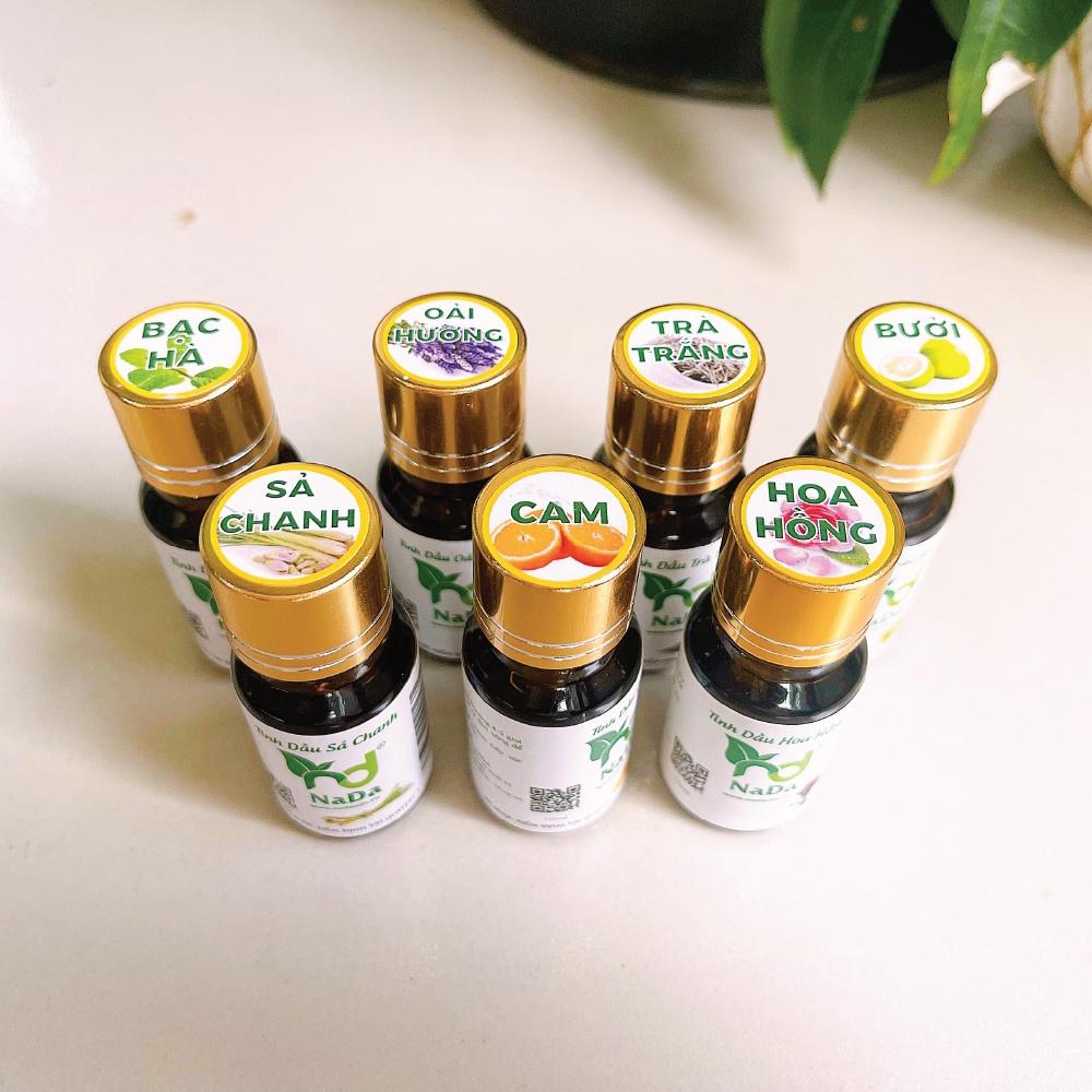 Combo 7 chai tinh dầu Nada thiên nhiên nguyên chất, 10ml