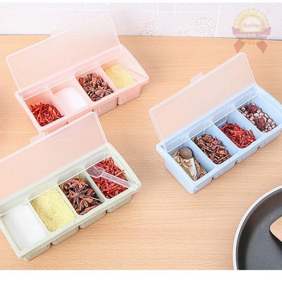 HỘP ĐỰNG GIA VỊ 4 NGĂN