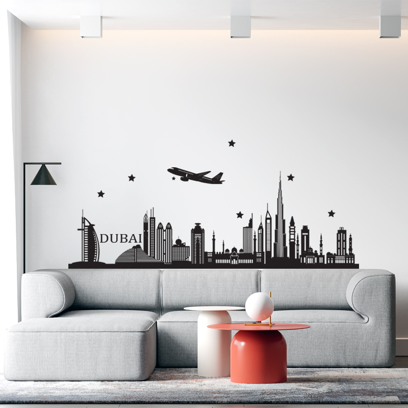 Decal Dán Trang Trí Phòng | Tranh Dán Tường Chủ Đề Thành Phố Dubai