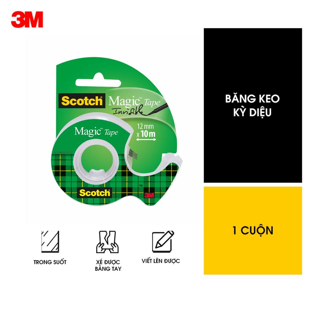 Băng keo kì diệu Scotch 3M 105 19.05mm x 7.62m - Trong suốt, dính siêu tốt, viết lên được, kéo nhẹ nhàng, cắt dễ dàng