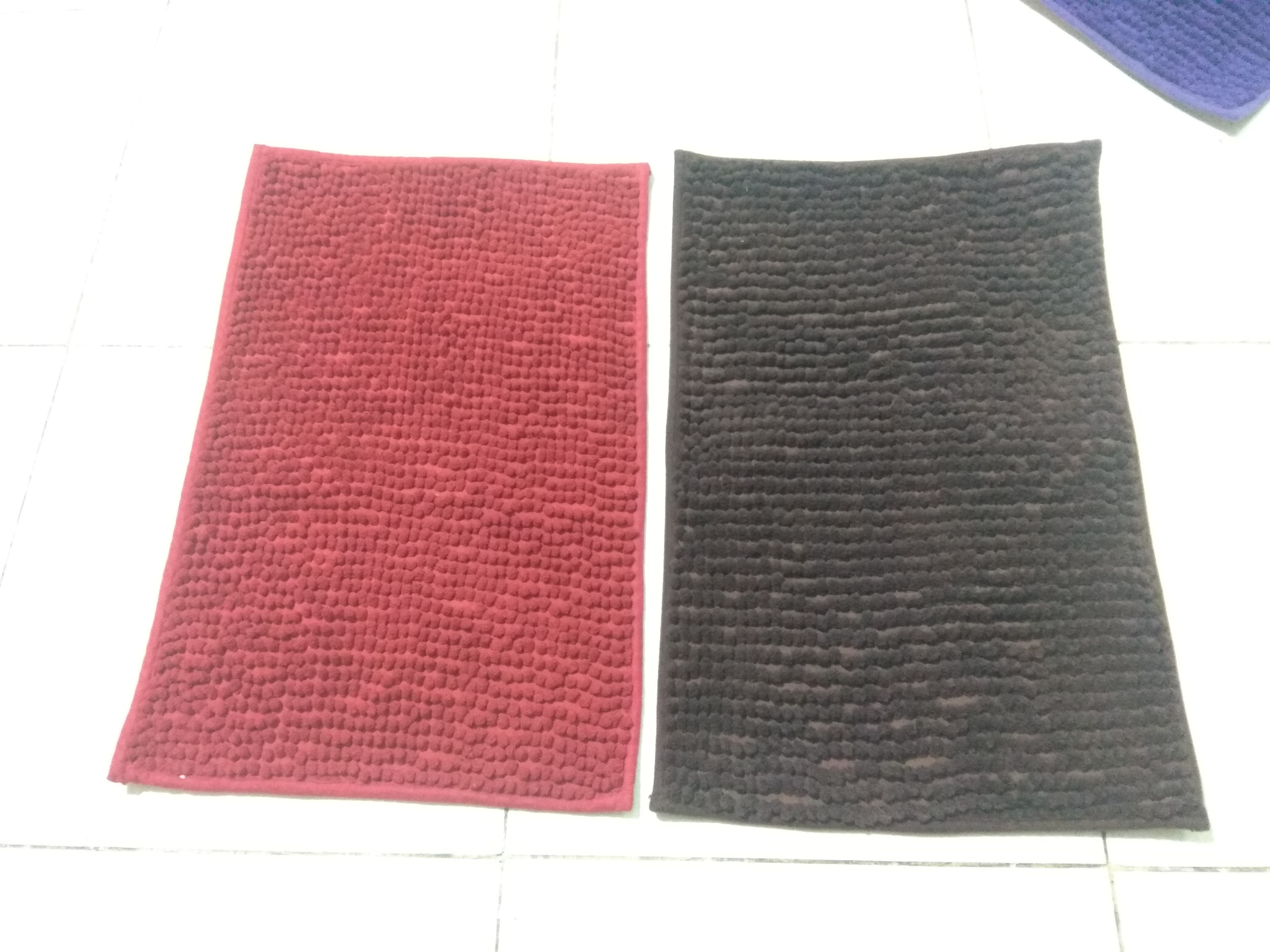 Combo 2 thảm chùi chân lông nỉ mờ dùng trong nhà